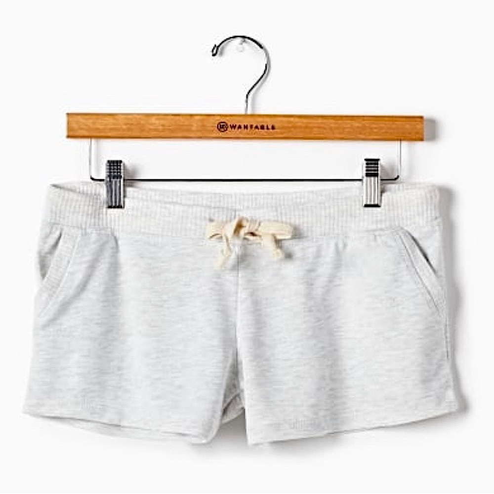 W. By Wantable French Terry Short in Light Heather Grey SZ XS